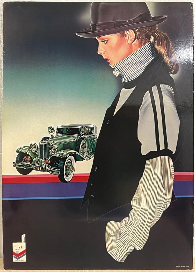 超希少・小玉英章　Tenderタバコ　販促パネル　アートパネル