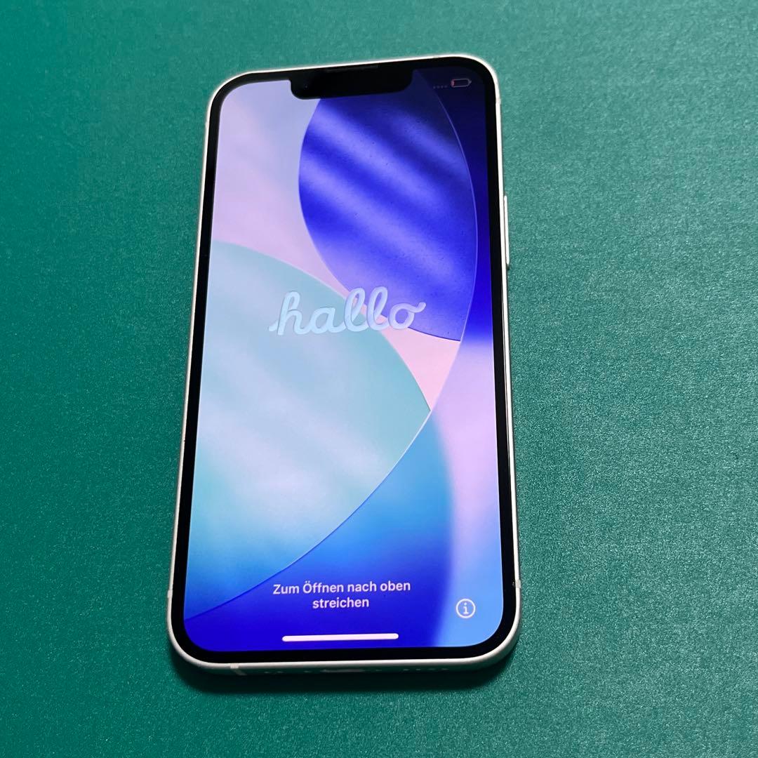 【中古】iPhone 13 mini ホワイト 128 バテリ100% 5