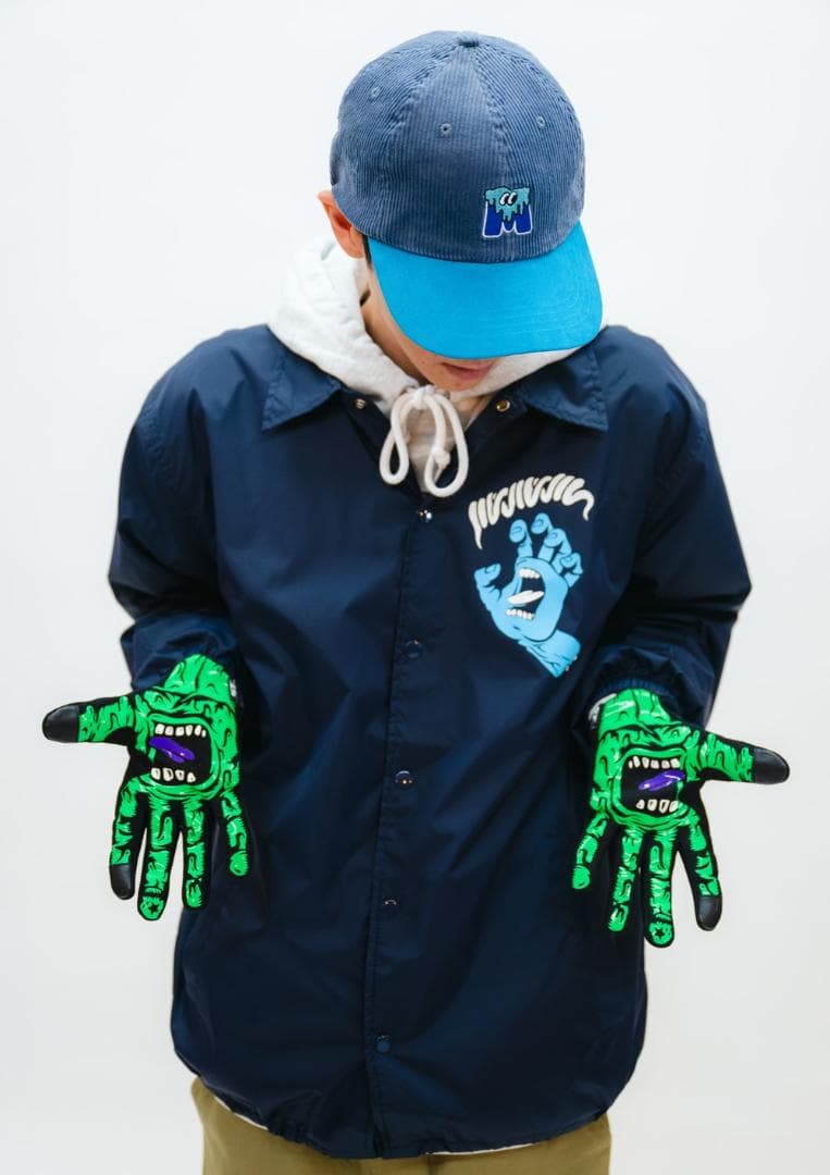 新品　サンタクルーズ x MxMxM スクリーミングハンドグローブ　黒緑