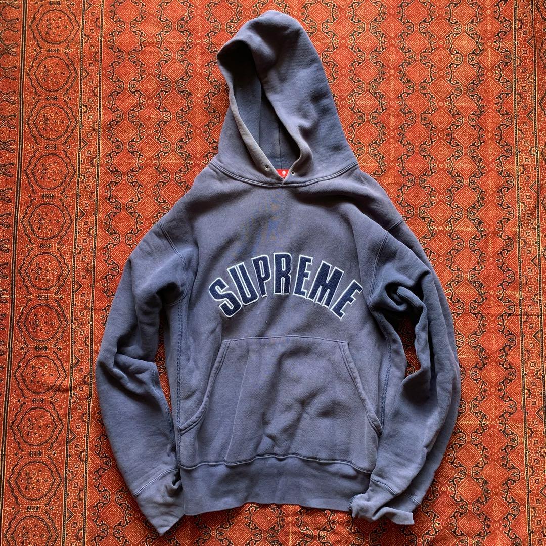 90s ビンテージ プルオーバー パーカー ナス紺 SUPREME 初期