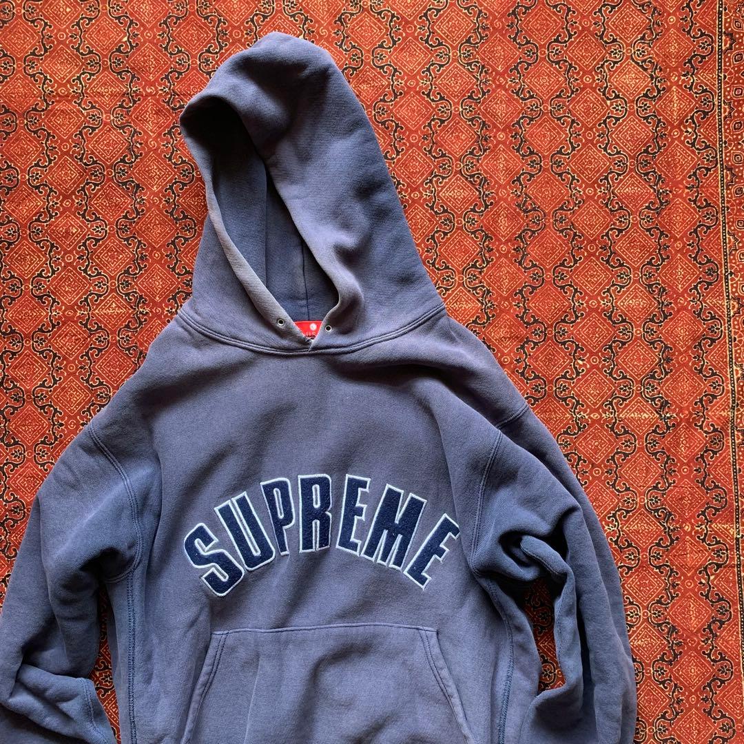 90s ビンテージ プルオーバー パーカー ナス紺 SUPREME 初期