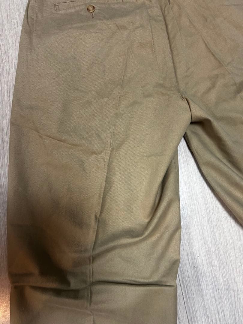 デッドストック　90s ポロ　ラルフローレン　ツータック　チノ　ベージュ