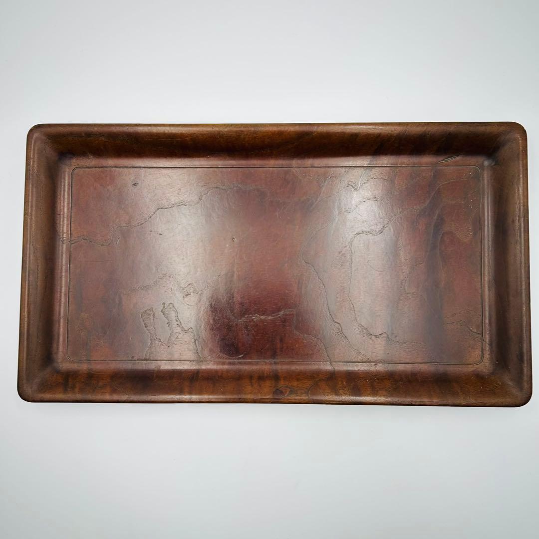 【唐木盆　煎茶盆　香盆】骨董　アンティーク　インテリア　中国美術　香道具　茶道具