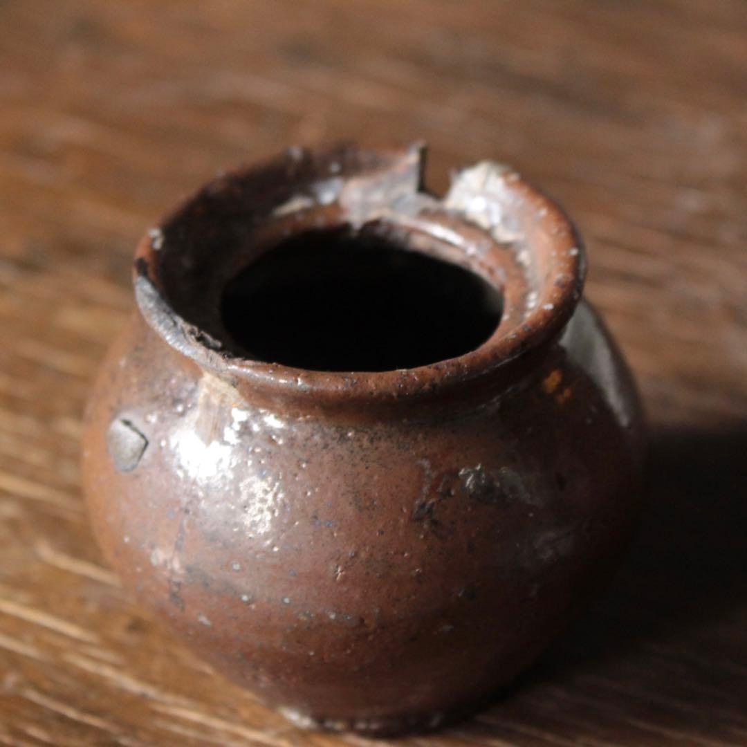 古丹波 栗皮釉 うるか壺 江戸後期 古美術 古道具 アンティーク