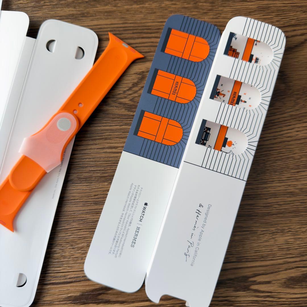 2980 未使用　Apple Watch エルメス　オレンジラバー　スポーツ