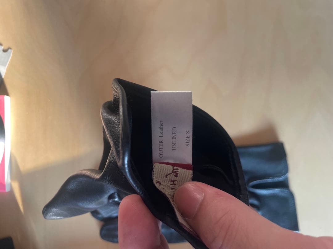 DENTS レザー手袋 ブラック size8