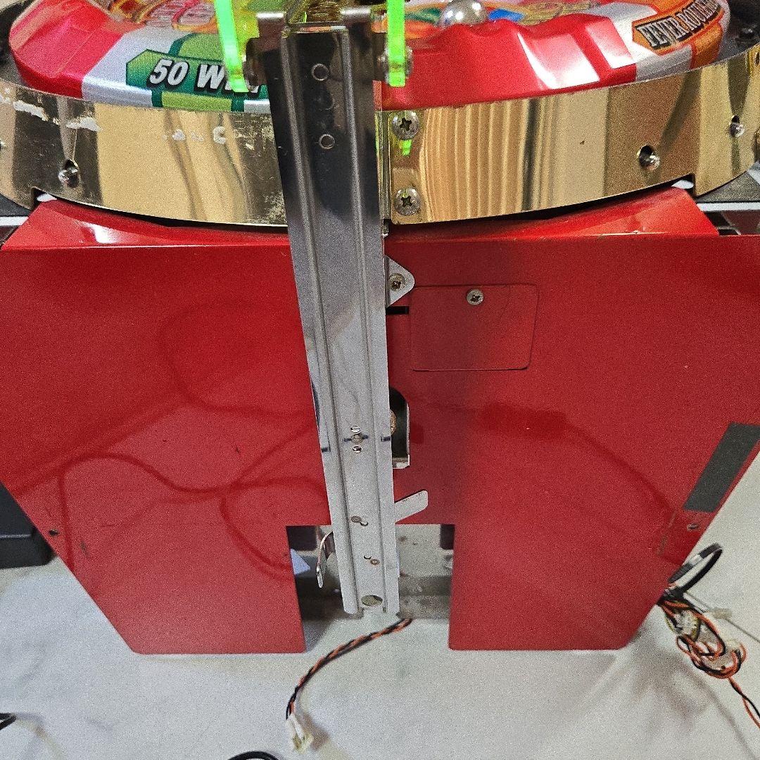 ☆スピンフィーバー☆抽選機☆動作確認済☆100V加工☆鉄球付☆メダルゲーム