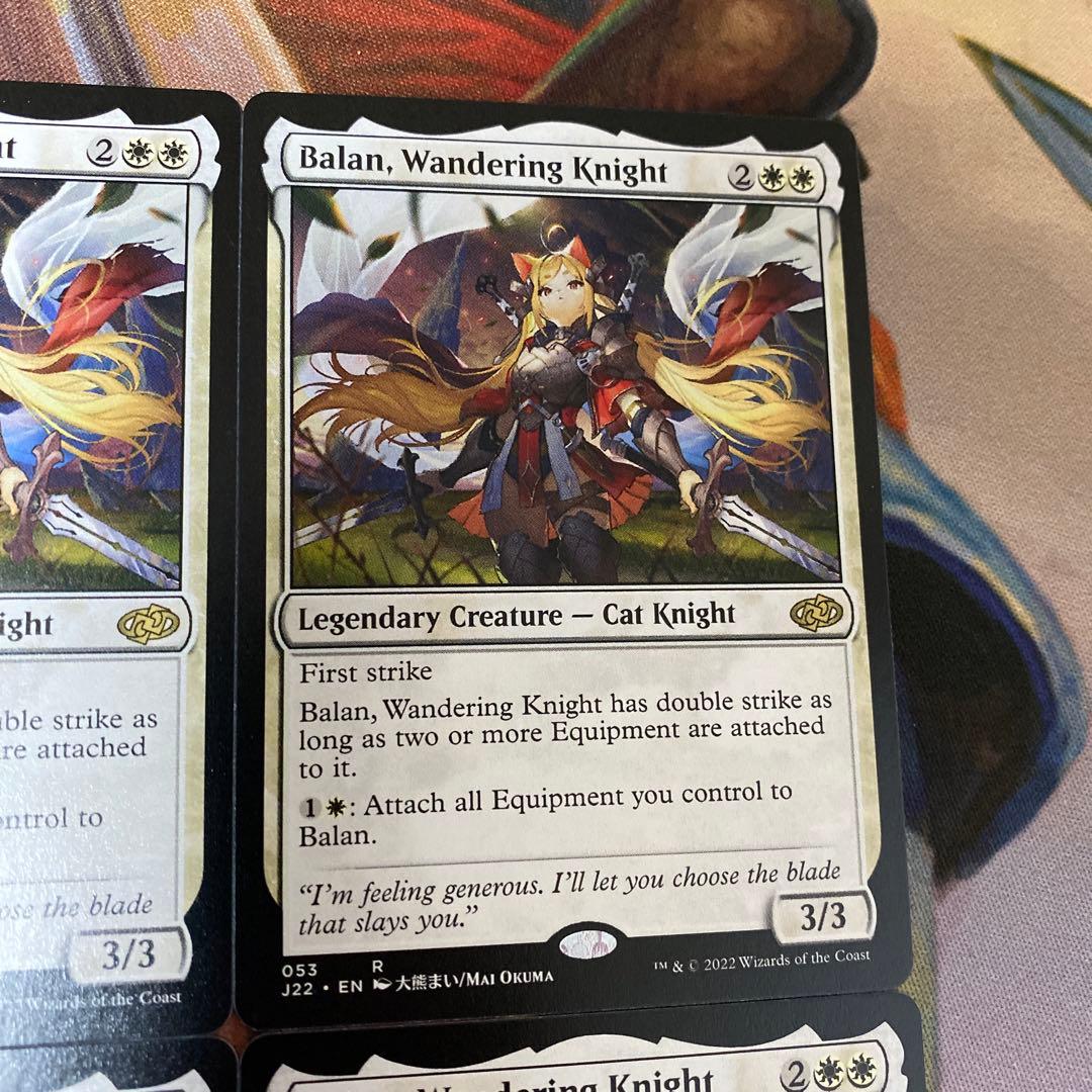 MTG 放浪の騎士、バーラン 4枚 アニメ絵 ジャンプスタート 英語