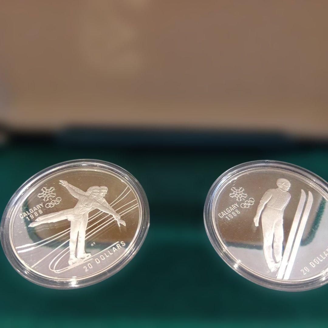 1988年 カルガリーオリンピック 記念硬貨 2枚セット