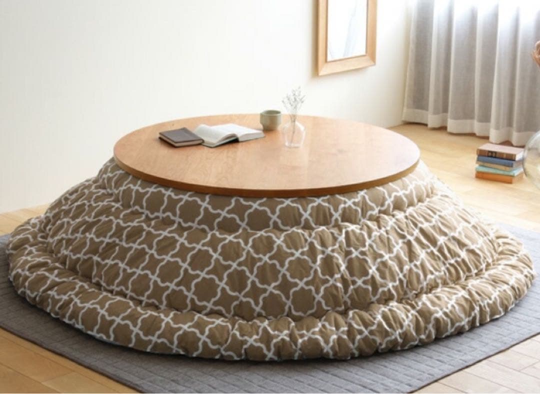 モロッカン柄 円形 こたつ布団　205cm