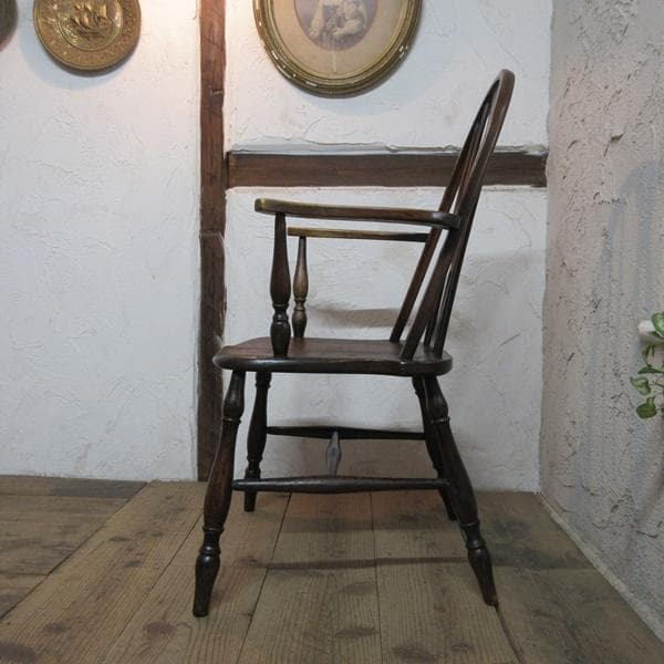 イギリス アンティーク 家具 アームチェア ウィンザーチェア 椅子 4725e