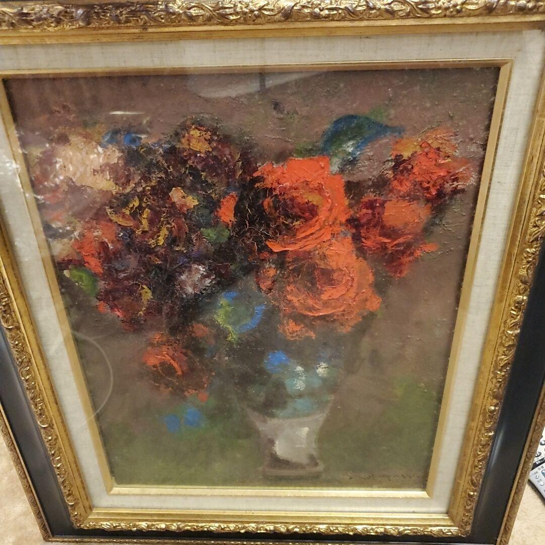 花瓶の花 油彩画