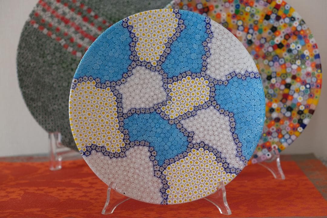 ベネチアガラス プレート ミルフォオリ ムリーニ チェア 舩木倭帆 田子美紀