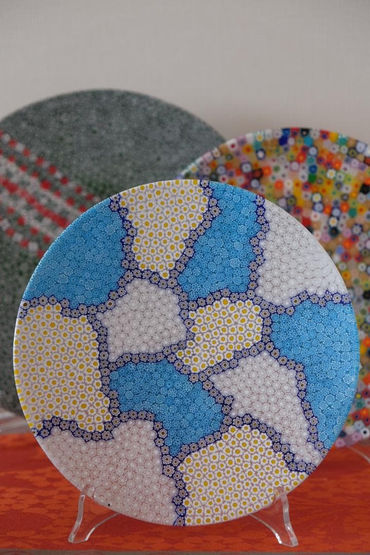 ベネチアガラス プレート ミルフォオリ ムリーニ チェア 舩木倭帆 田子美紀