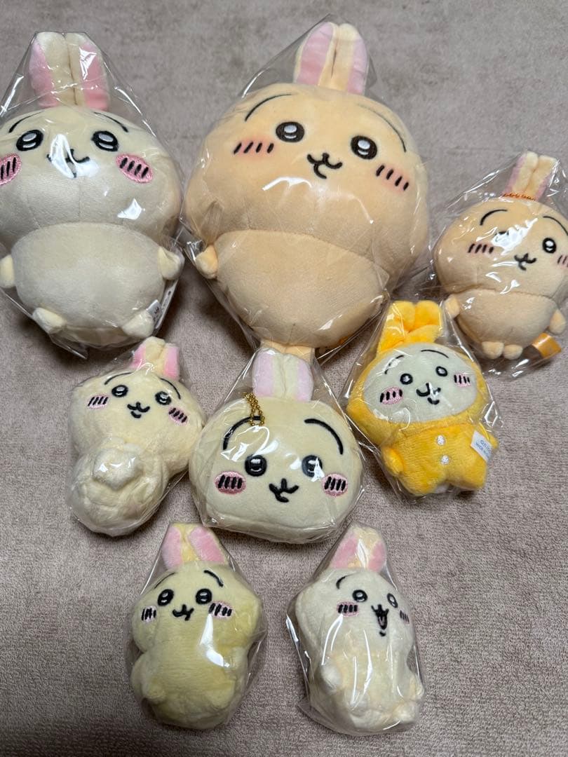 【ちいかわ】うさぎだらけ 8点セット ぬいぐるみ&マスコット&ぬいぐるみガチャ