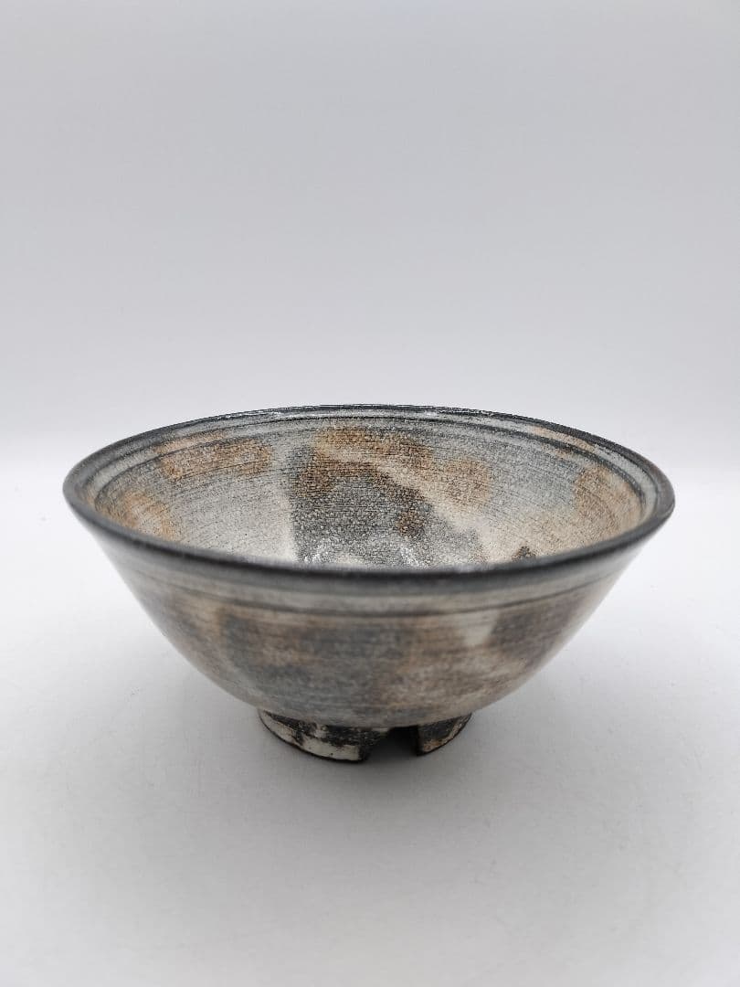 c698 数茶碗 9客 古萩 黄の瀬窯 木箱 茶道具 古物