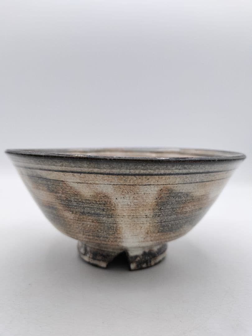 c698 数茶碗 9客 古萩 黄の瀬窯 木箱 茶道具 古物