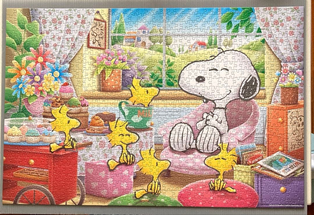 スヌーピー ピーナッツ　ジグソーパズル　窓辺のティータイム　1000ピース