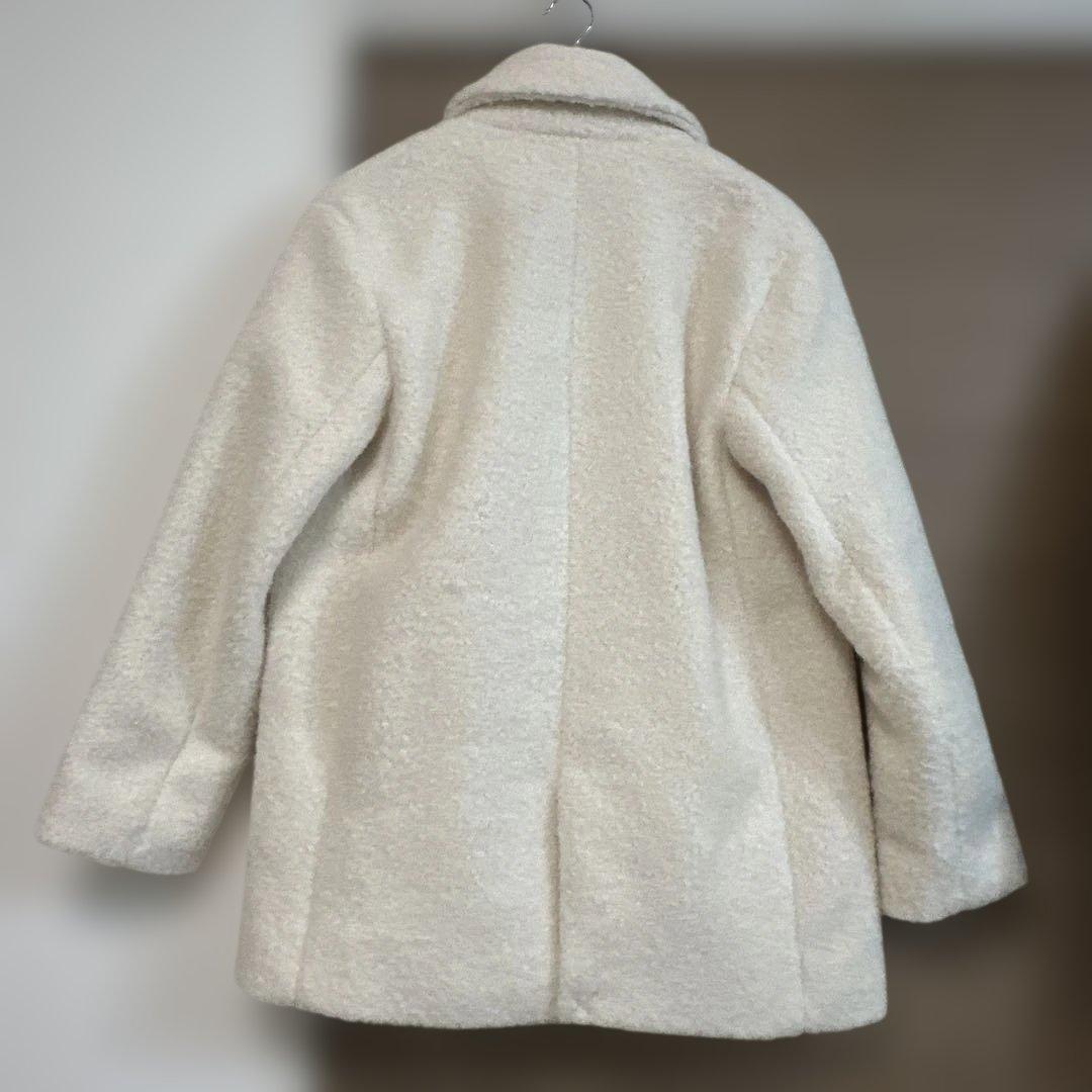 ZARA ブークレ　ダブルブレスト ミディ丈コート