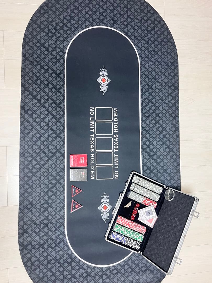 【本格】ポーカーチップセット&マット、コバックトランプ付