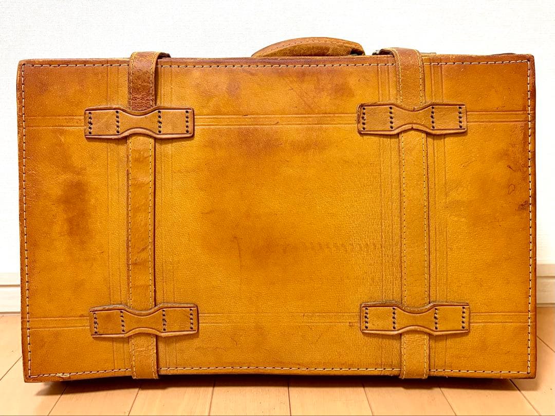 【レア】革製トランクケース アンティークヴィンテージスタイル アサヒビール 鍵付