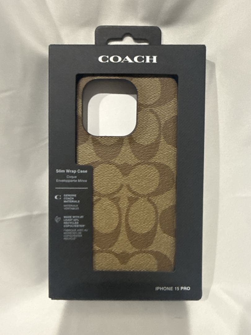 ★新品★COACH(コーチ)★iPhone15proケーススマホシグネチャー