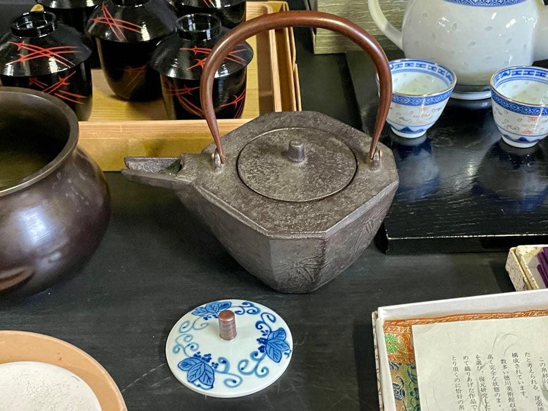 「母」 茶道具 いろいろ まとめて 13種類 銚子 急須 建水 四つ椀 その他