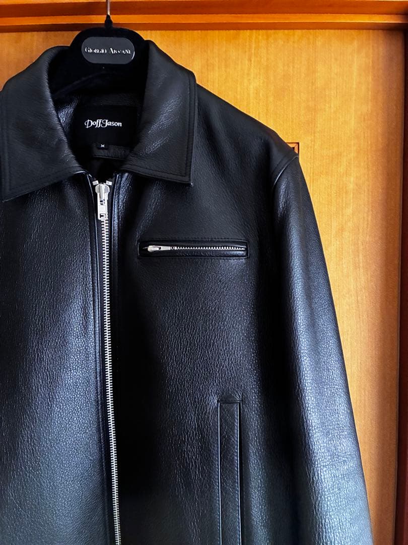 韓国Doffjason COWHIDE SINGLE JACKET牛革