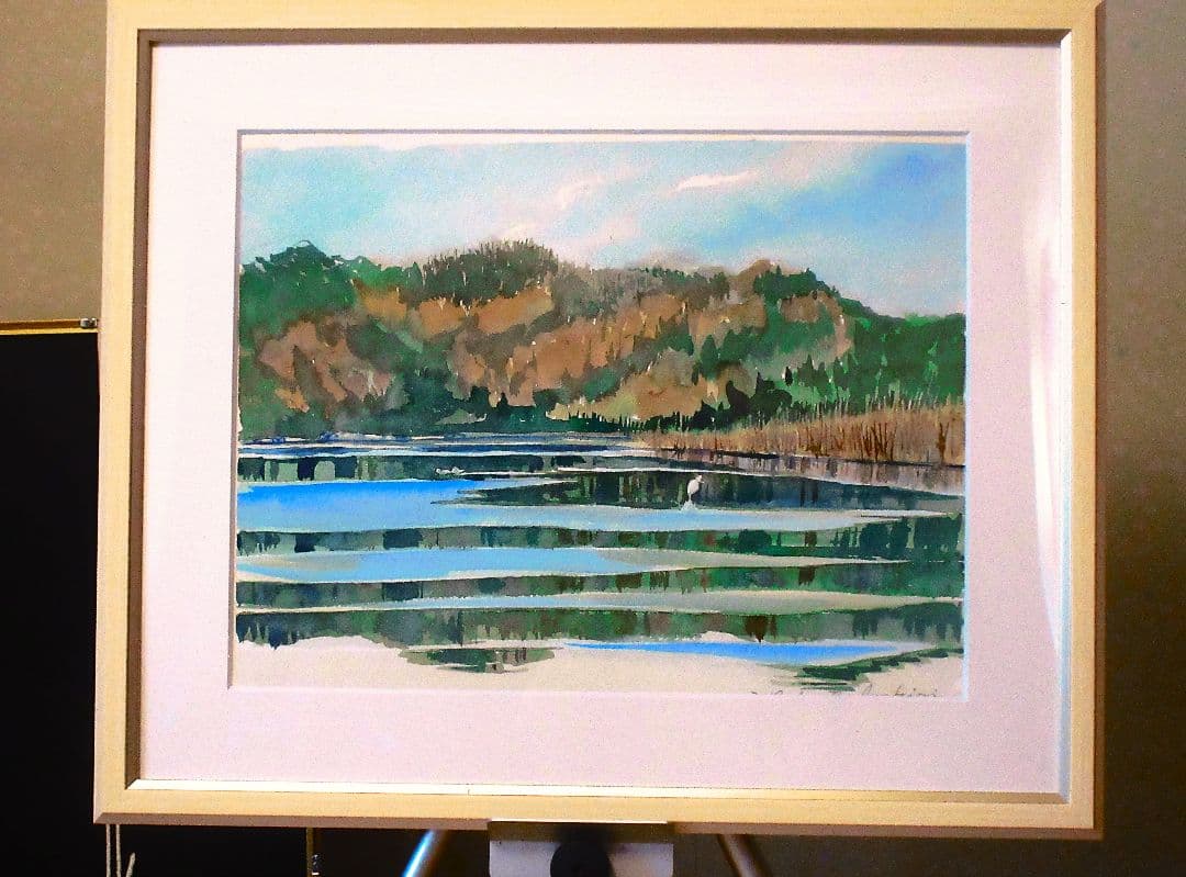 水彩画 干潟(2019年制作)