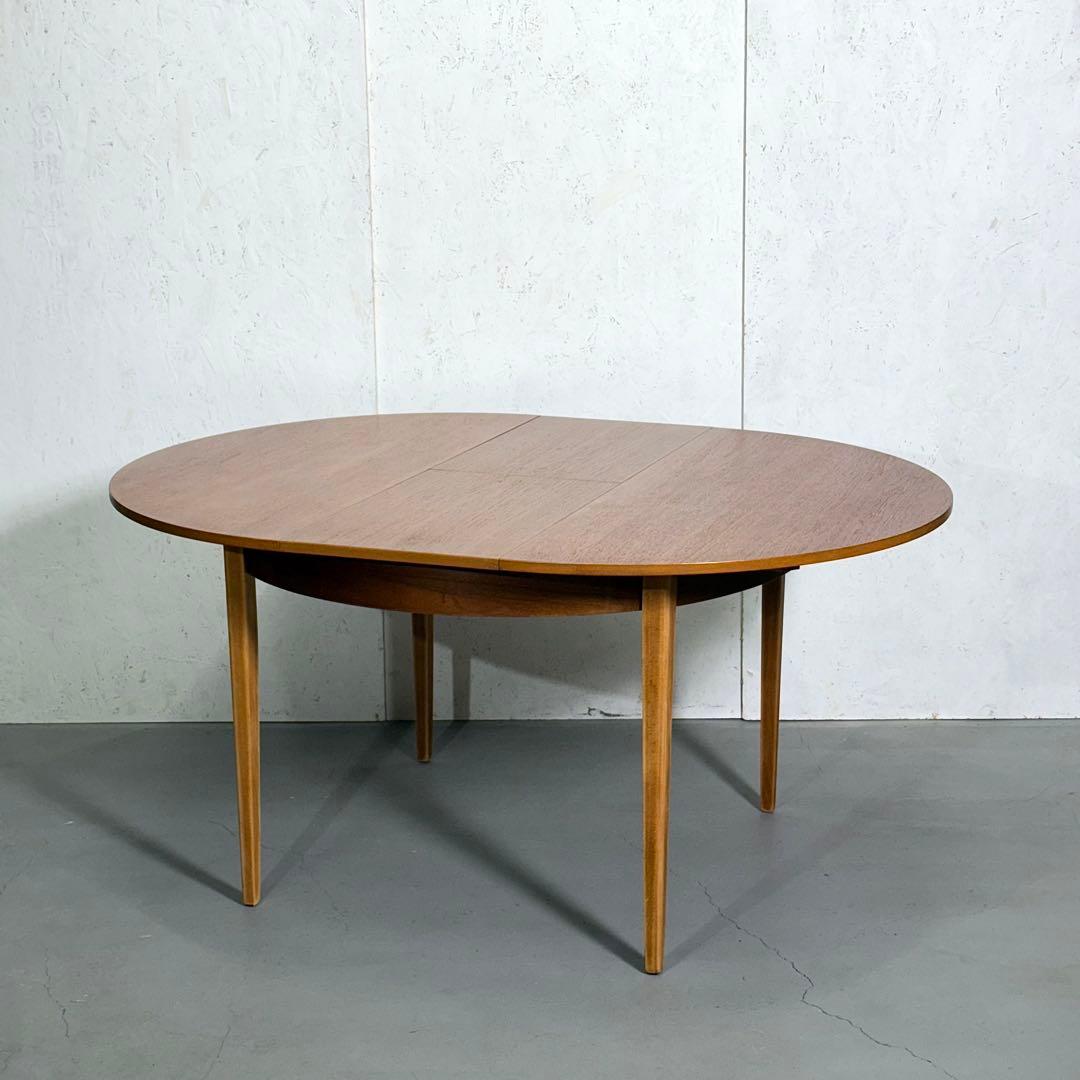 イギリスビンテージ チークラウンド エクステンションテーブル(302)