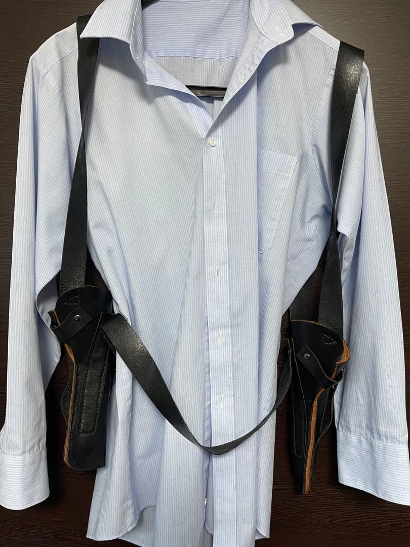 ショルダーホルスター ダブル 牛革ハンドメイド