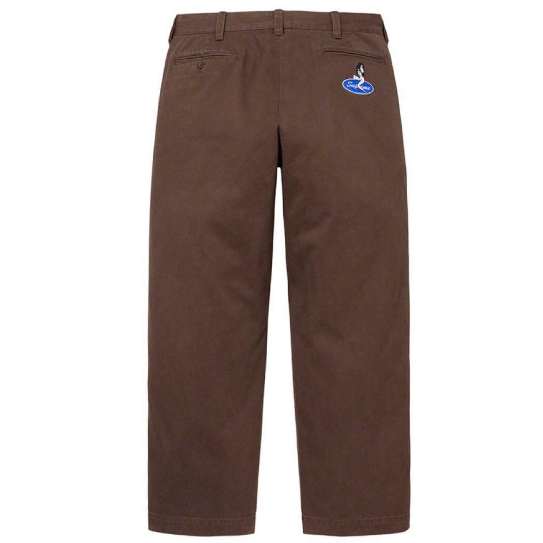 パンツ SUPREME PIN UP CHINO BROWN