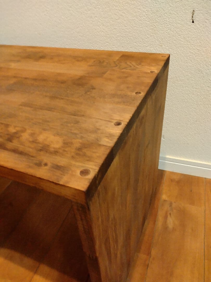 木製　ハンドメイド　オーダー　コの字　ラック　シェルフ　ワトコオイル　水槽台