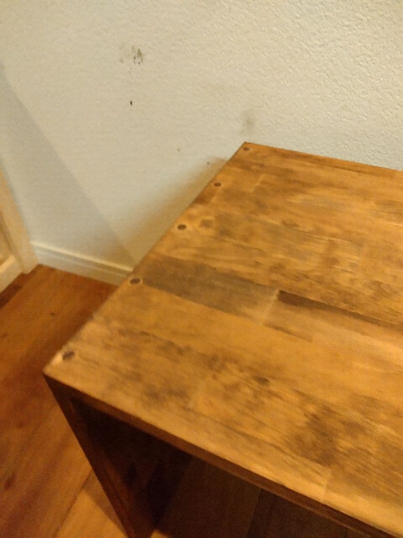 木製　ハンドメイド　オーダー　コの字　ラック　シェルフ　ワトコオイル　水槽台