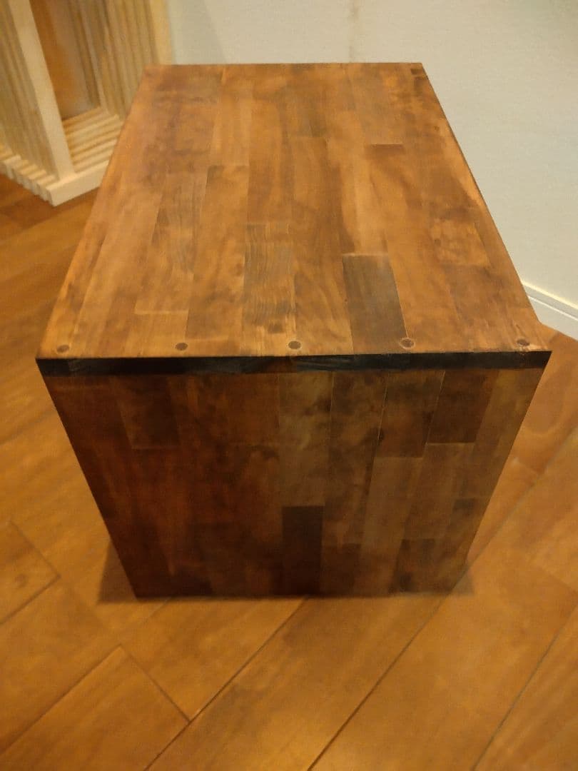 木製　ハンドメイド　オーダー　コの字　ラック　シェルフ　ワトコオイル　水槽台