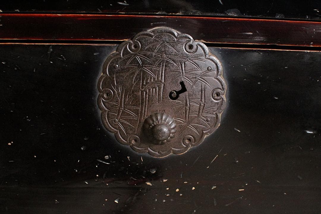 丸金具　庄内箪笥　2段　タンス　収納　古家具　古民家　時代家具