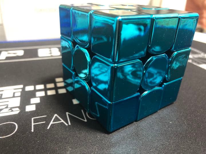 GAN 356XSM llic「電気メッキ」水色 ルービックキューブ