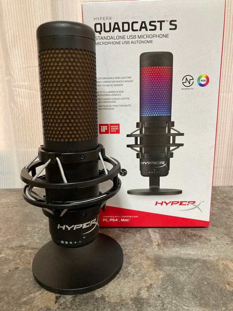 HyperX QuadCast S スタンドアロンマイク ブラック　RGB
