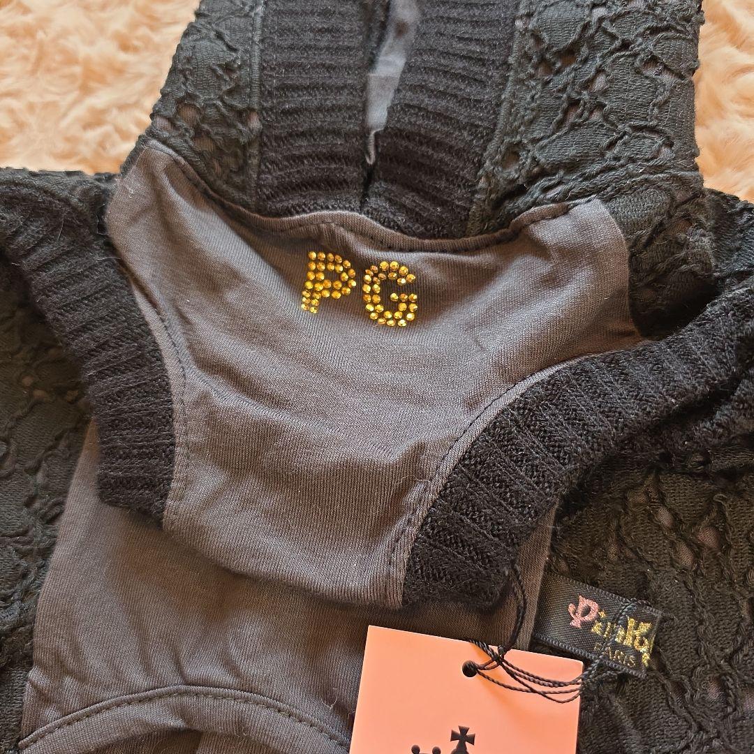 ブラックレースフード犬服 NY GOLD