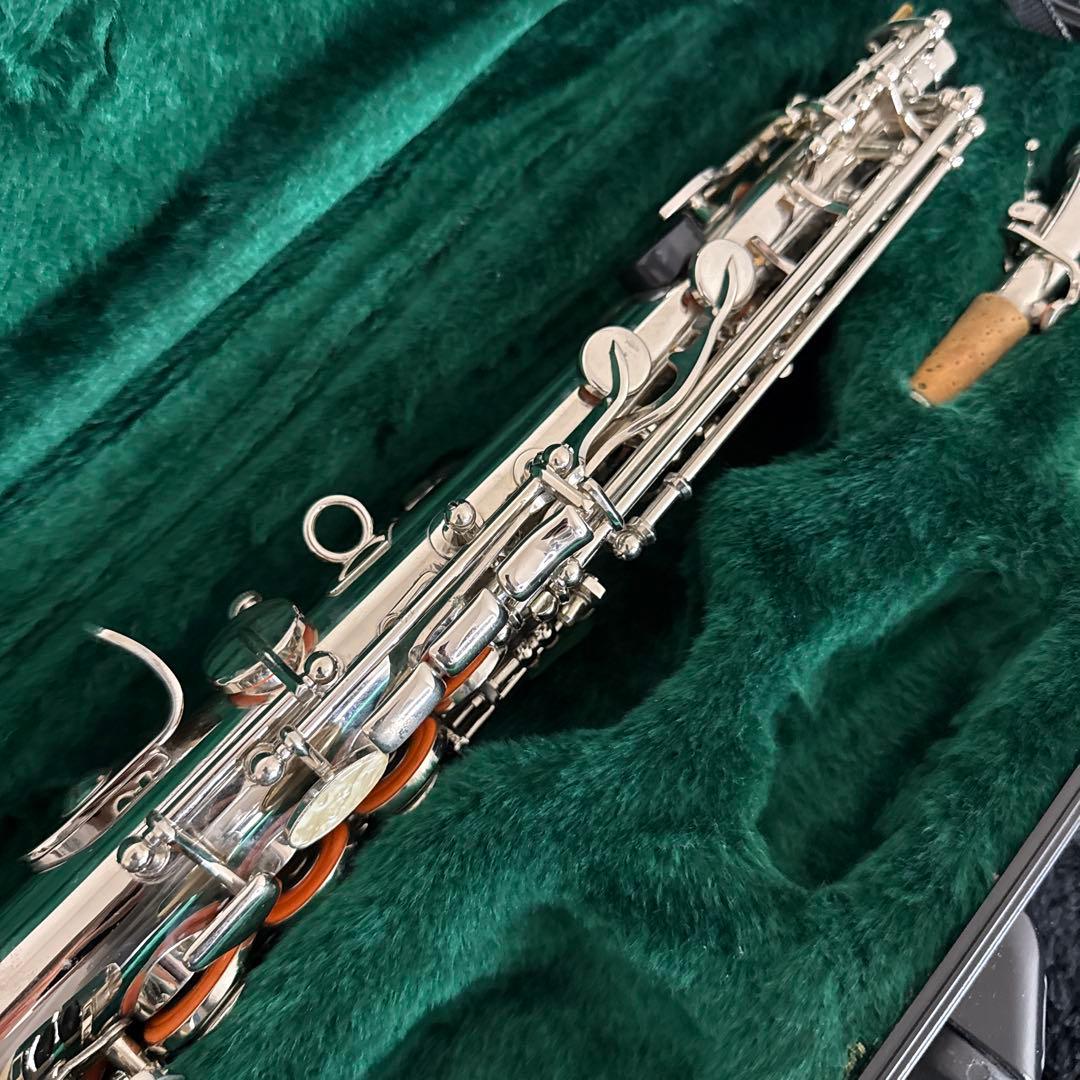 レアカラー Kaerntner ソプラノサックス 管楽器 シルバー ケース付属