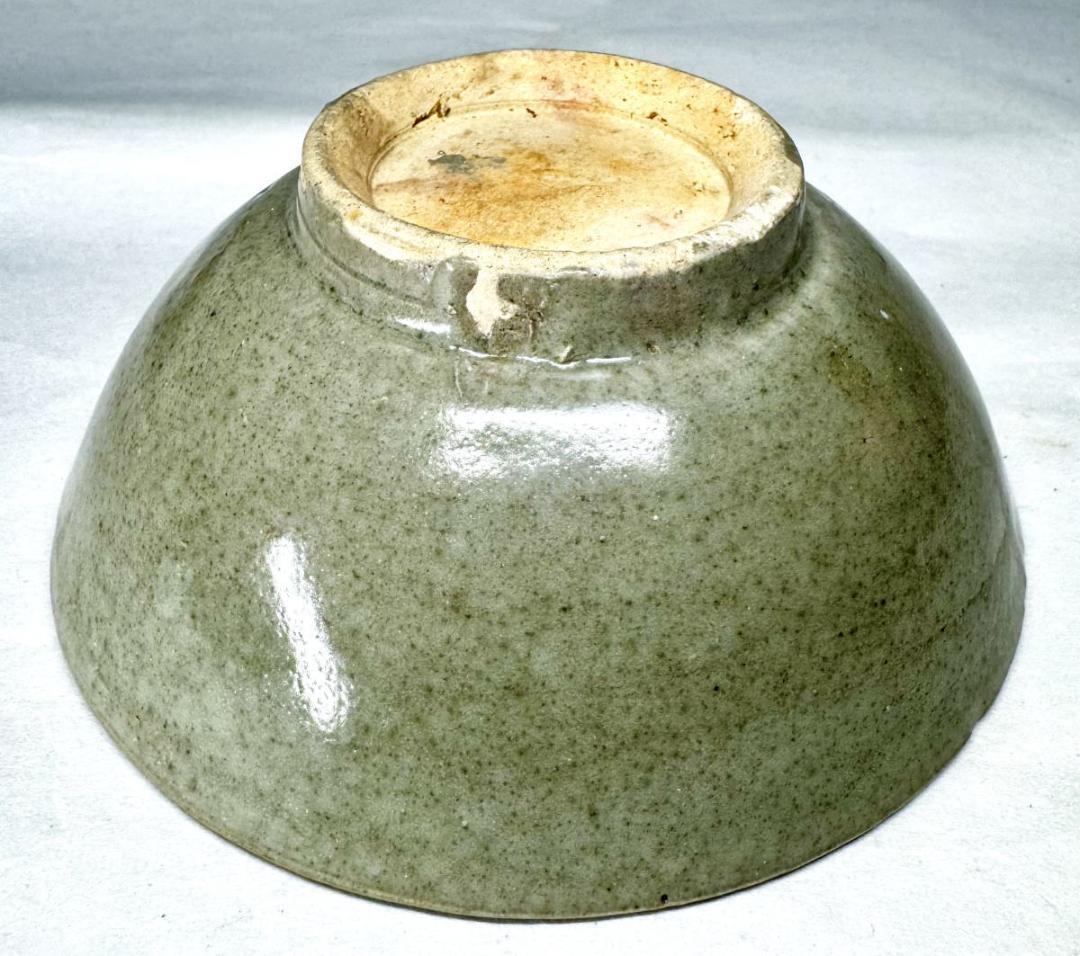 宋時代 龍泉窯青磁茶碗 時代品 伝世品焼物 歴史唐物 ウブ品 WWTT001