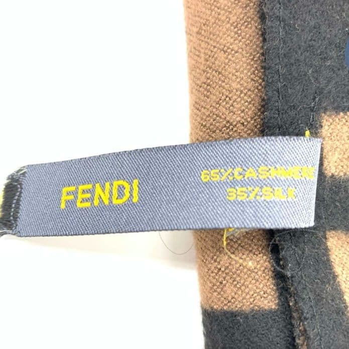 FENDI✨　ロゴ　マフラー ベージュ　カシミヤ　シルク　フェンディ