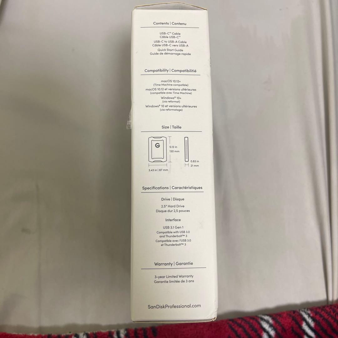 外付けハードディスク・ドライブ SanDisk G-DRIVE ArmorATD 1TB