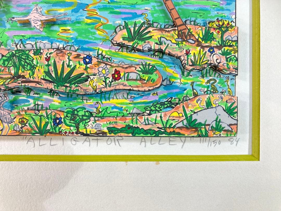 【真作保証】ジェームズ・リジィ3Dシルクスクリーン 直筆サイン 版画 アート