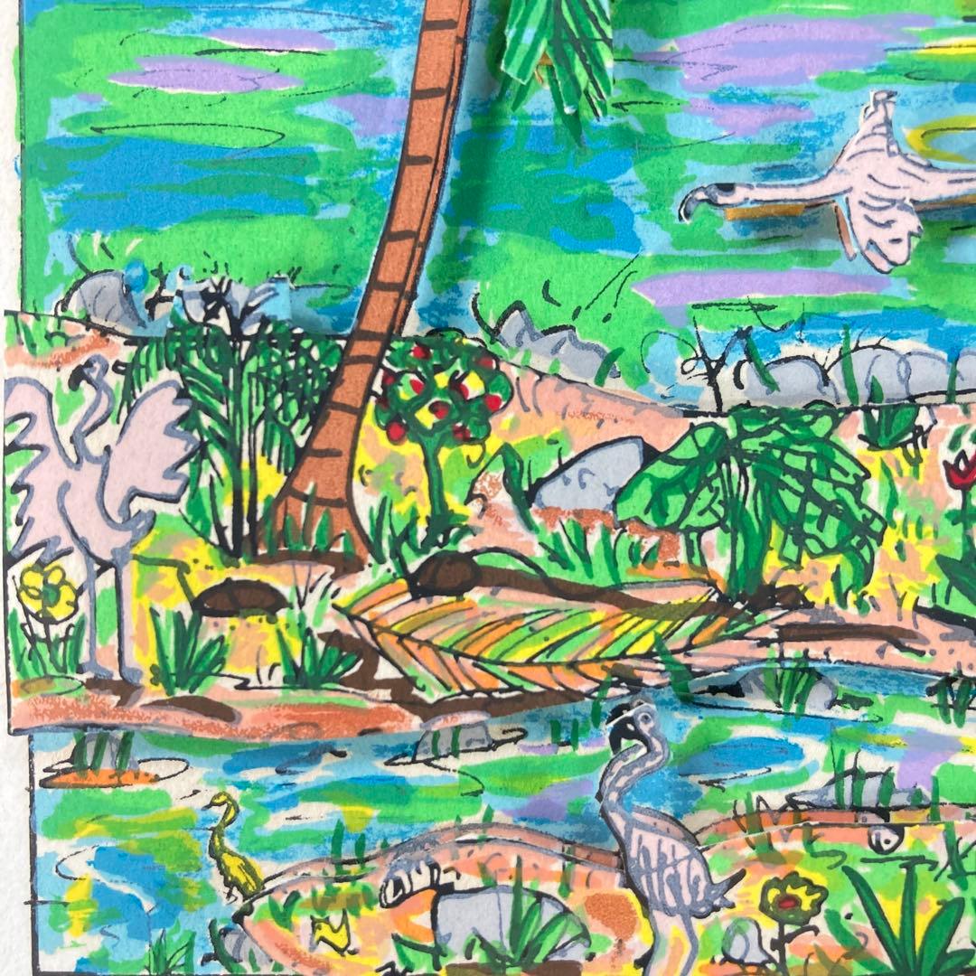 【真作保証】ジェームズ・リジィ3Dシルクスクリーン 直筆サイン 版画 アート