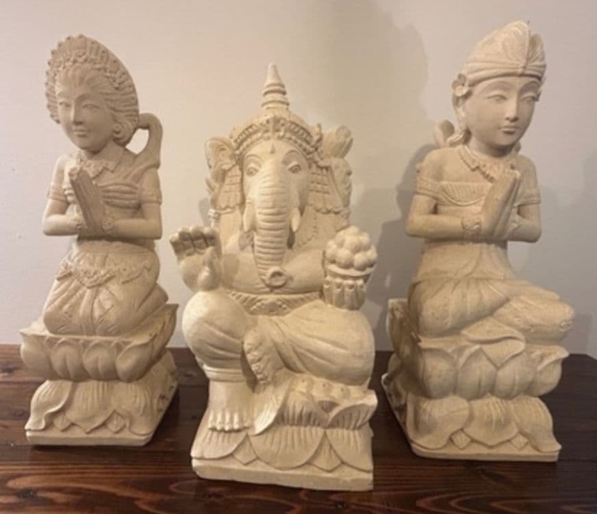 一都三県限定販売　ガネーシャ　バリニーズカップル　バリ　石像　アジアンインテリア