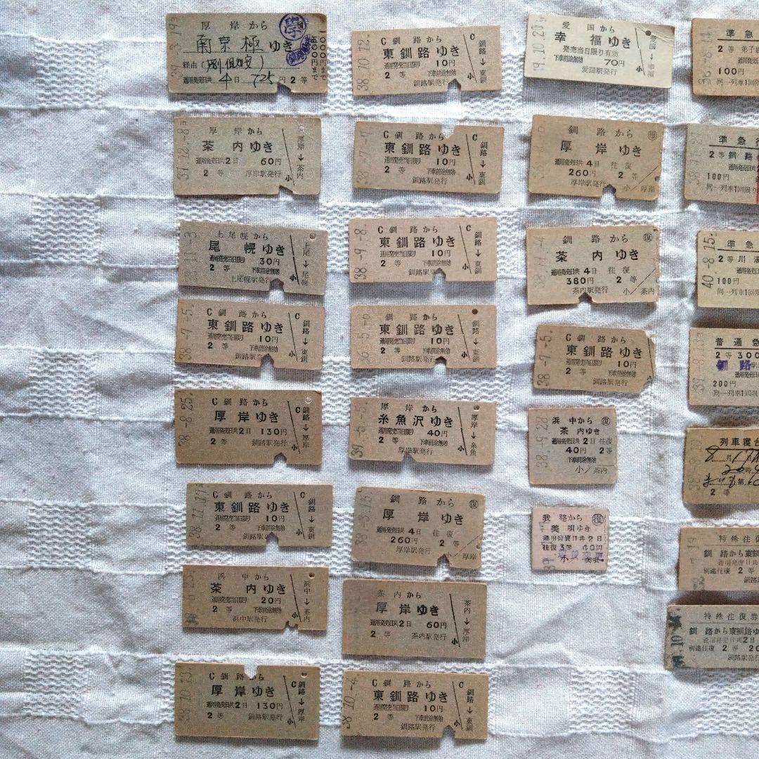 使用済み切符　国鉄　急行券　入場券など　昭和37年～40年　全35枚