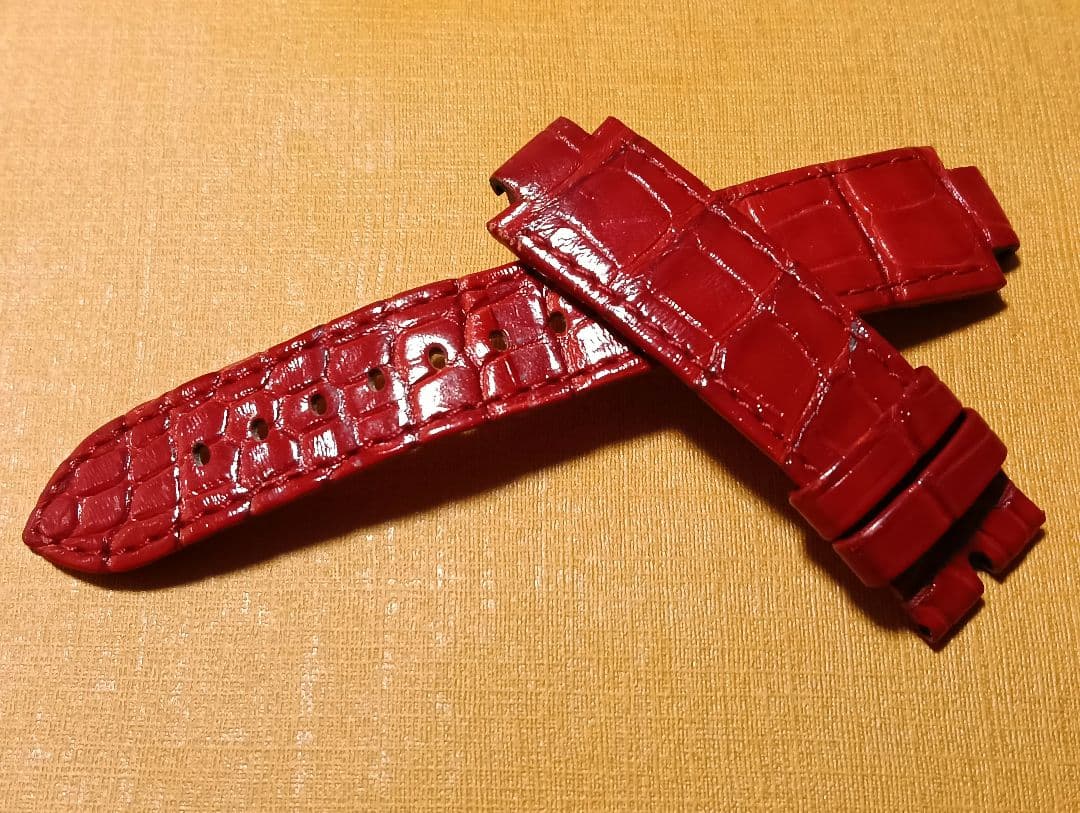 【専用】タンブール MM用 純正アリゲーター ストラップ ベルトM　レッド