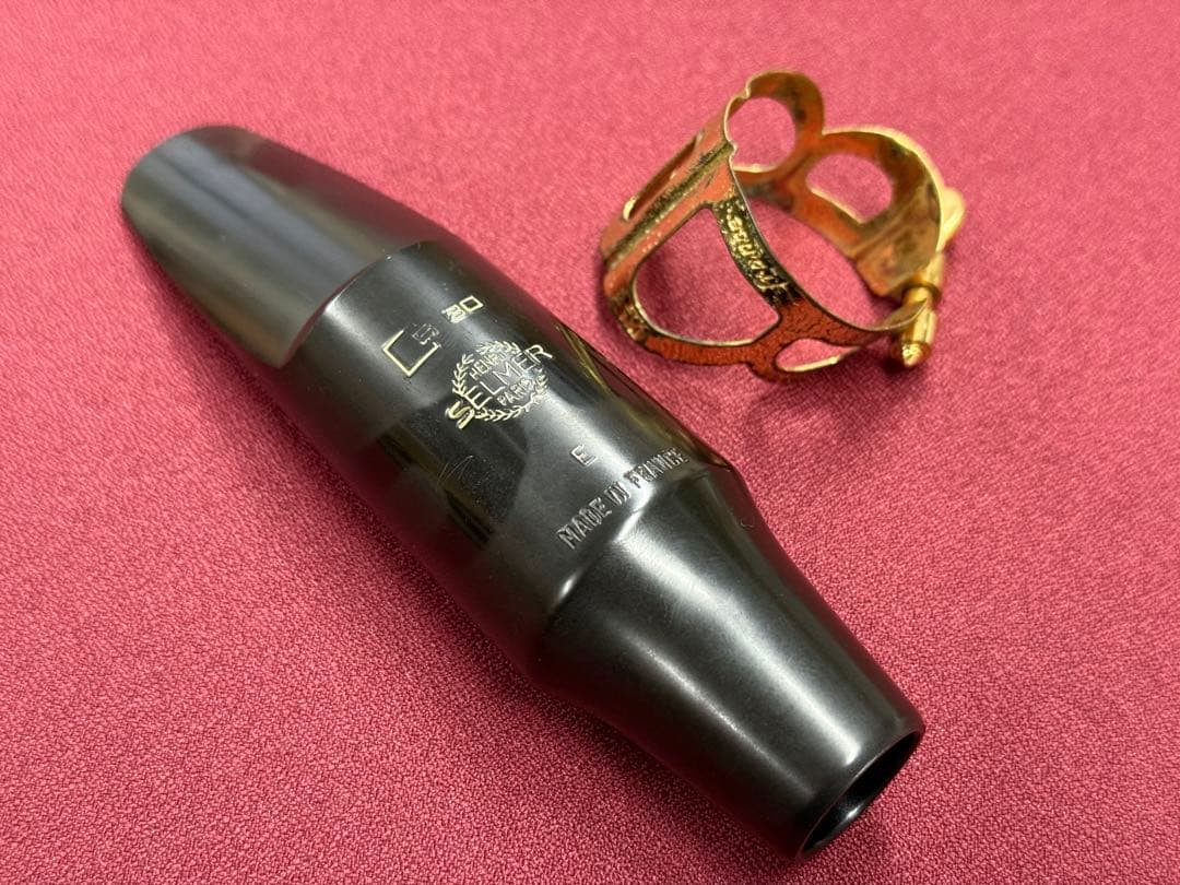 SELMER バリトンサックス用マウスピース、E リガチャー、キャップ付