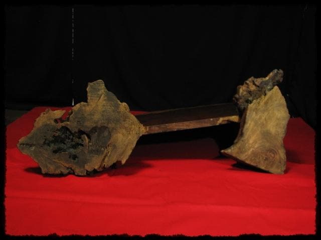 大型 花梨 玉杢 瘤 衝立 結界 置物 一枚板 天然木 間仕切 玄関飾 e58